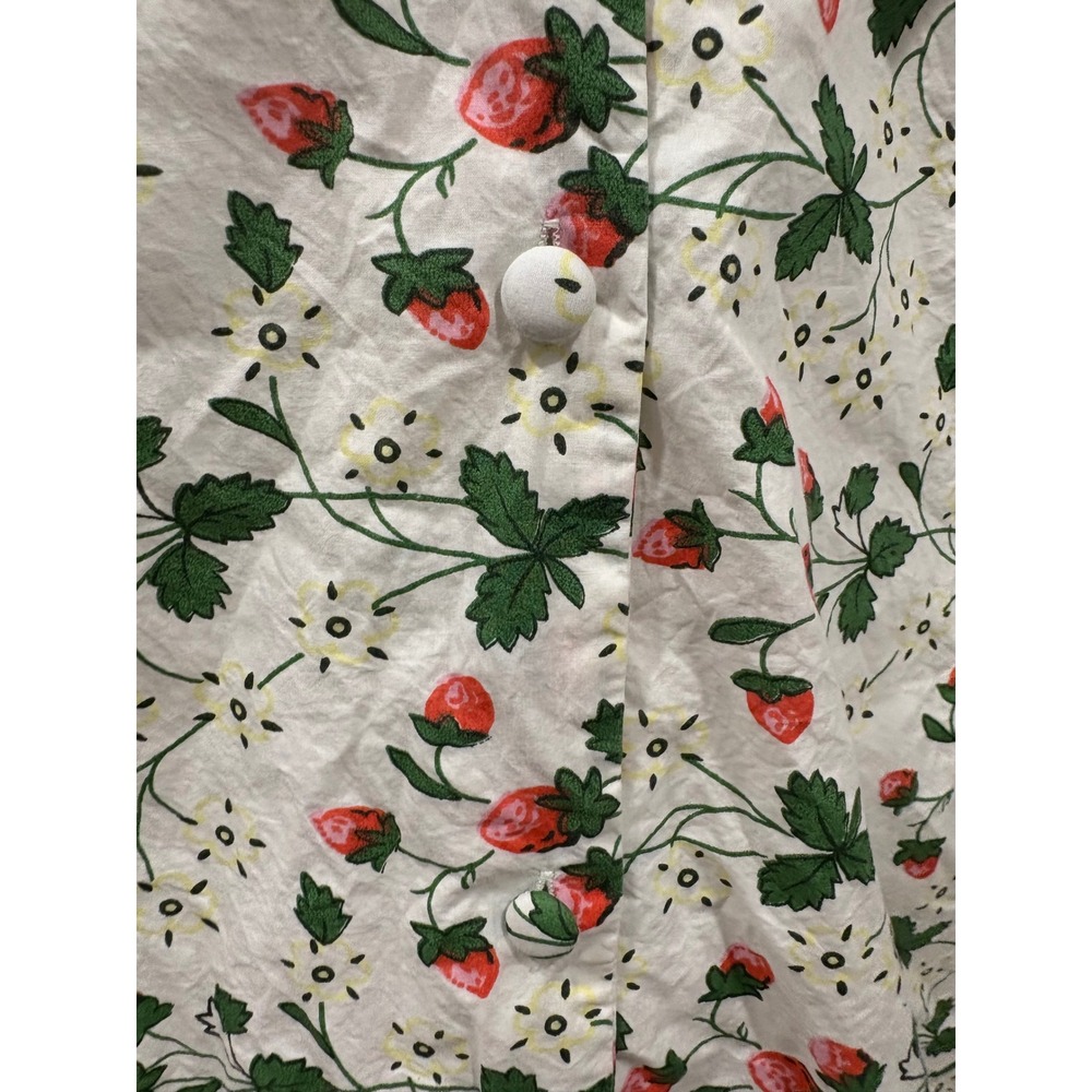 Batsheva x Laura Ashley Strawberry Field Grace Blouse White Size 4 - Picture 8 of 11